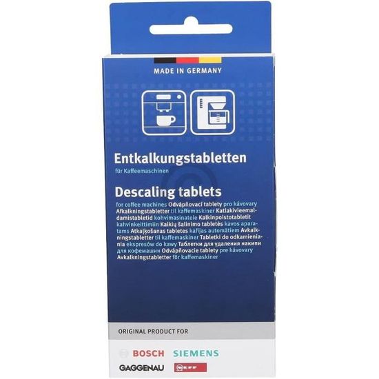 Pastilles Détartrantes Pour Machine à Café Siemens Bosch 311821 TCZ8002 EQ Serie Avec Brosse De Nettoyage DL-pro