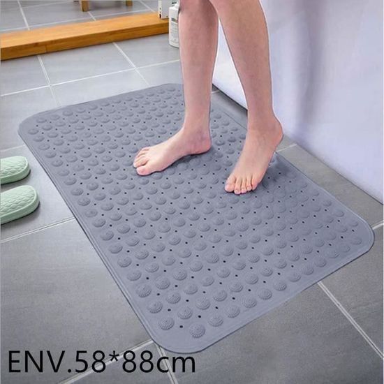 Tapis de bain - Douche carré - Antidérapant - Drainage anti-moisissure
