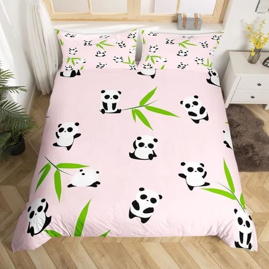 Housse De Couette 220x240 Cm Lapin Rayures Bleue - Parure 3 Pièces Microfibre, Avec 2 Taies D'oreiller
