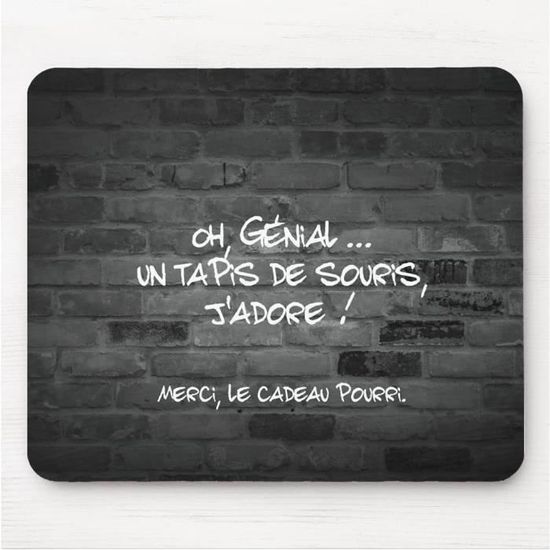 Tapis De Souris Humour Merci Le Cadeau Pourri Message Drôle. Idée