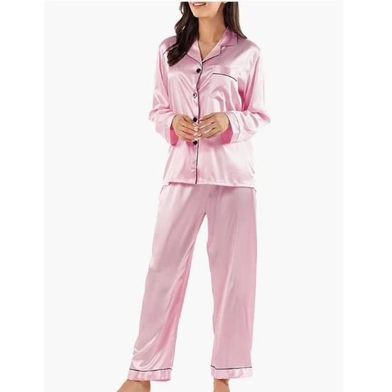 Ensemble de Pyjama Femme V tements de Nuit en Soie de glace