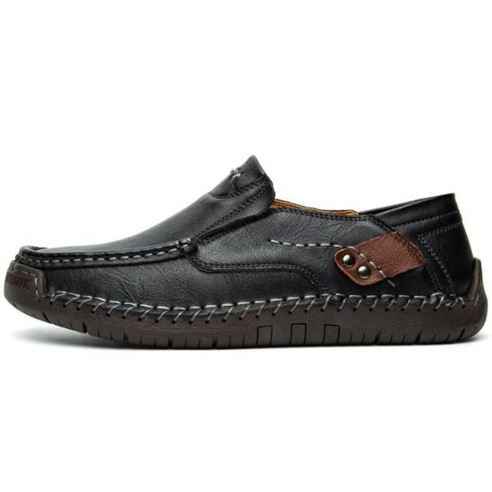Mocassin Homme Cuir Souple Flâneurs Homme Chaussures De Conduite Cuir Véritable Blanc En Vente