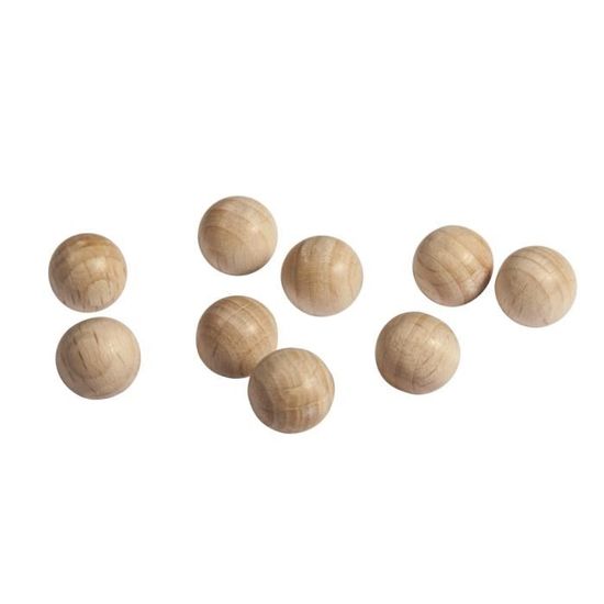 Set de 14 boules cirées et percées en bois d'hêtre Ø15mm