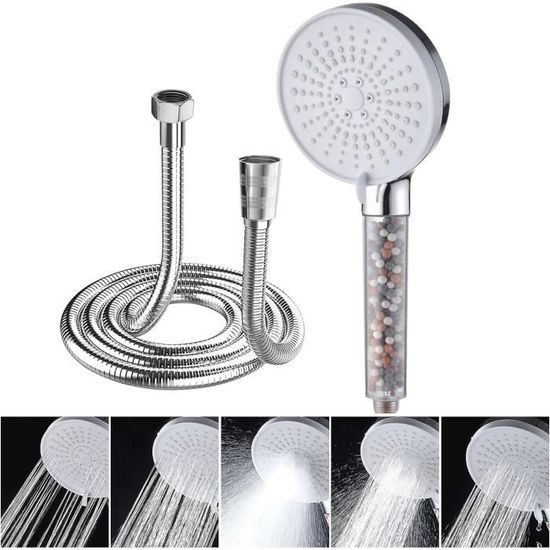 Pommeau De Douche, Pommeau De Douche Avec Tuyau,- 6 Modes De Douchette À Main Douchette Amovible