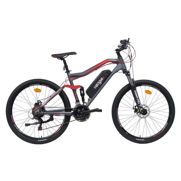 Venda Velo Vtt Electrique Tout Suspendu 27 5 60 Km Autonomie Cadre Alu 21 Vitesses Shimano Batterie Samsung Prix Pas Cher Cdiscount
