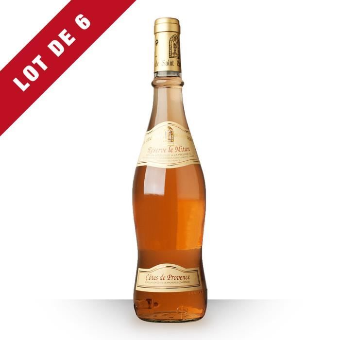 6X Les Vignerons de Saint-Romain Le Mitan 2011 Rosé 75cl AOC Côtes de Provence - Vin Rosé