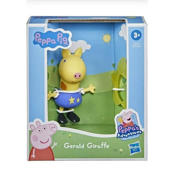 Peppa Pig Peppa’s Adventures Peppa’s Fun Friends - F2210 - Figurine articulée 6cm + accessoire - Gerald Giraffe