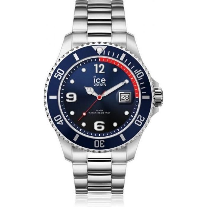 Ice-Watch - ICE steel Marine silver - Montre bleue pour homme avec bracelet en metal - 017324 (Extra large)