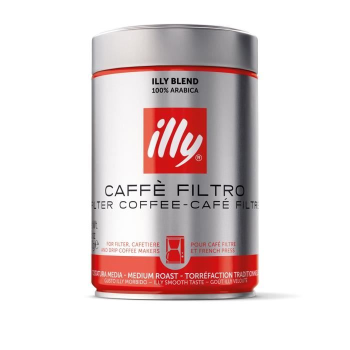 ILLY Café 100 % Arabica - Moulu pour filtre - 250 g