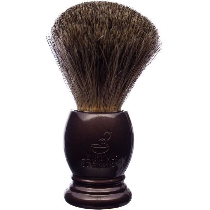 LA MAISON DU BARBIER Blaireau - Manche en ABS - Marron nacré