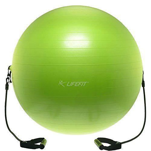 Lifefit balance ballon de gymnastique avec expandeurs, vert clair, 55 cm, f-gYM 55-01-e