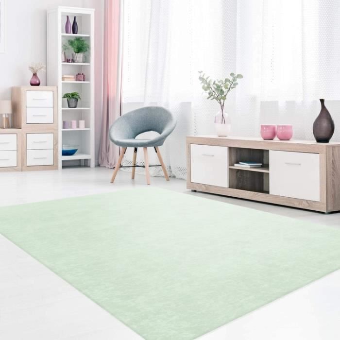 Tapis Pastel Uni Vert, 80x150cm