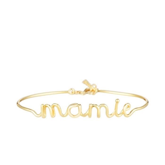 Bracelet à message laiton doré \