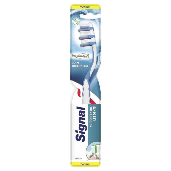 Brosse à dents - SIGNAL - Integral 8 - Soin Interdentaire Medium 42 mm