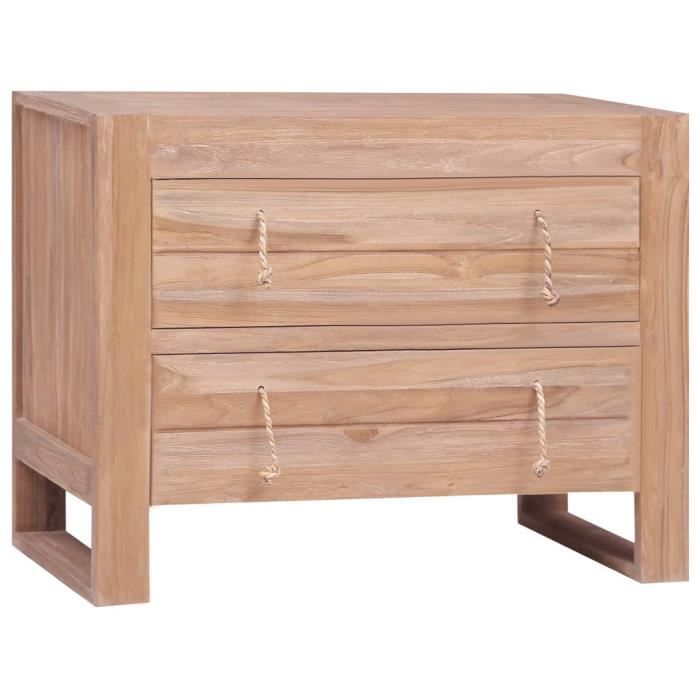 Buffet 80x35x60 cm Bois de teck massif---XIA