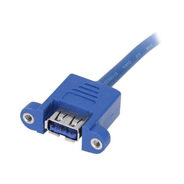 STARTECH Câble USB 3.0 à montage sur panneau 2 ports - Connecteur carte mère IDC vers 2x USB A - F/F
