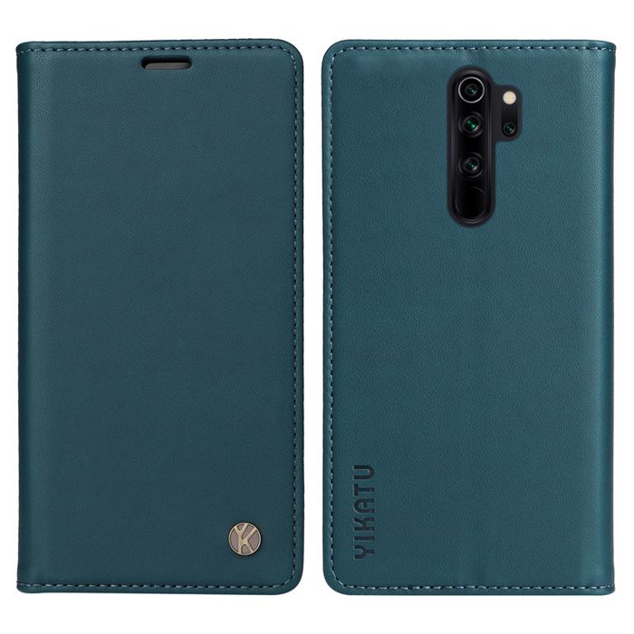 Coque pour Xiaomi Redmi Note 8 Pro,Housse Etui Portefeuille Premium en Cuir PU Leather Flip Magnétique Antichoc Case Cover - Bleu
