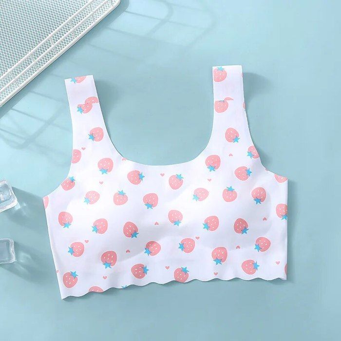 Soutien-Gorge Fille Adolescent Coton - Brassière Sport Sans Armature Pour 7 à 12 Ans, Confortable Et Respirant