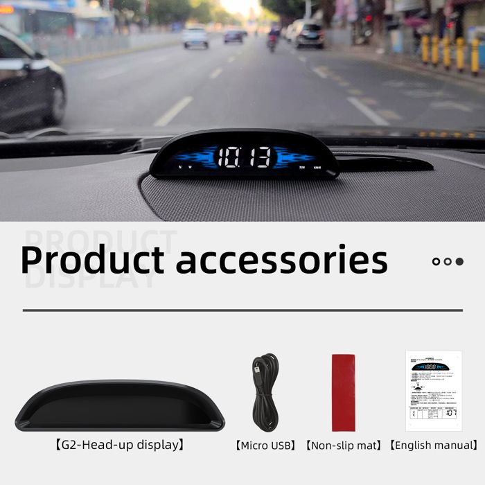 Écran HUD 8 Pouces Pour Tesla Model Y - Affichage Vitesse, Pression Pneus, Autonomie, Navigation, Infos Complètes