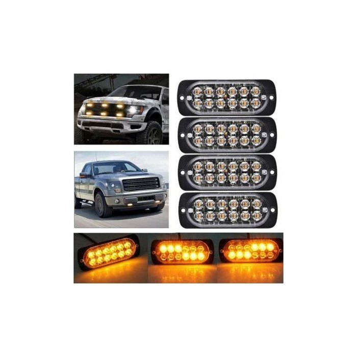 Feu Stroboscopique Solaire RGB – 8 Couleurs – Télécommande – étanche – Sans Perçage – Pour Voiture, Moto, Camion