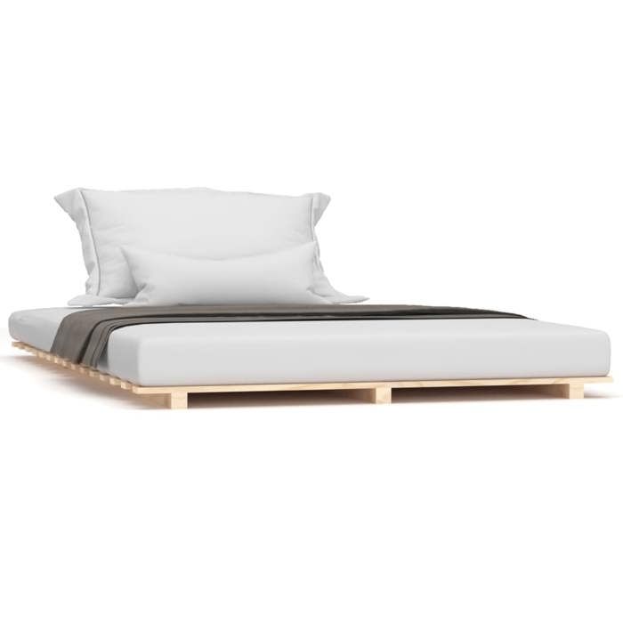 SALE 2025Cadre de lit - 2 places - 140x190 cm bois de pin massif - Charge : 280 kg - CHILL60138