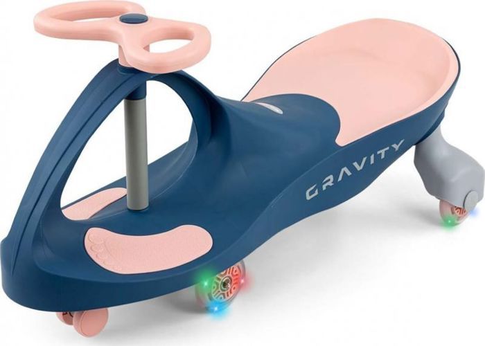 Véhicule à gravité - Milly Mally - Gravity Ride-On Gravity Navy Pink - Bleu - Pour enfants à partir de 3 ans