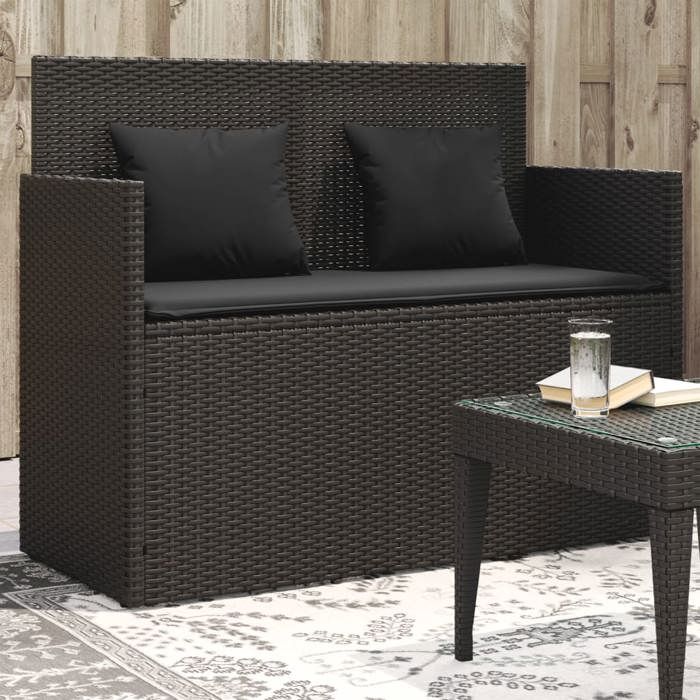 VIDAXL Banc de jardin Résine Tressée
