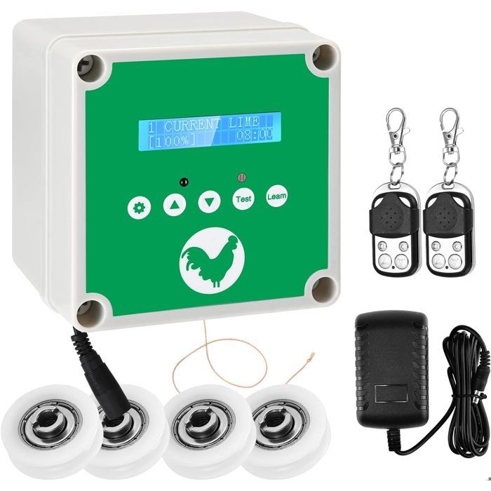 Comparer les prix de Porte Automatique PoulaillerTTLIFE Porte de Poulailler Automatique avec minuterie et télécommandeKit de Porte de Poulailler