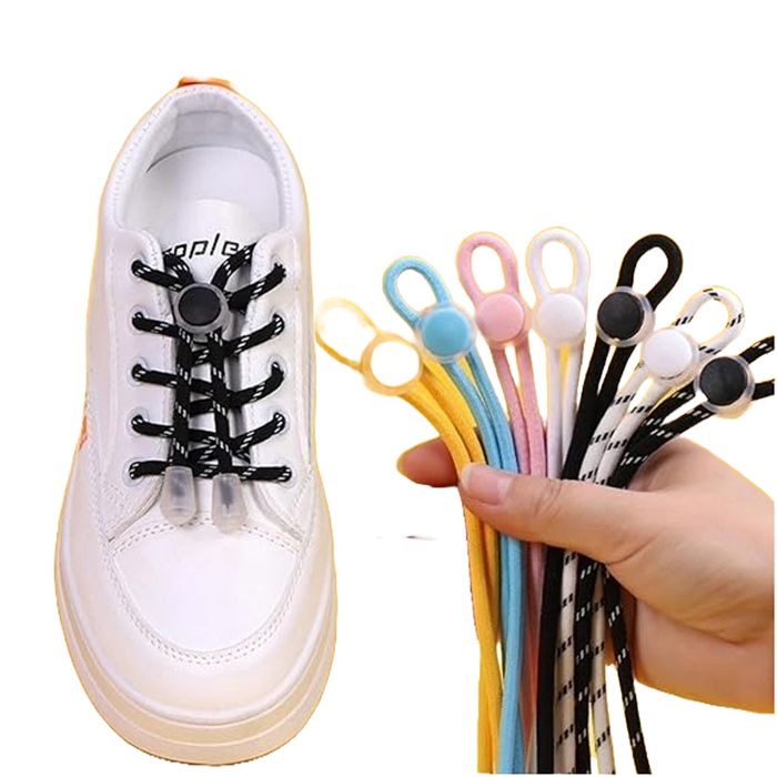 Lacets élastiques sans noeud à boucle Noir Noir Cdiscount Chaussures