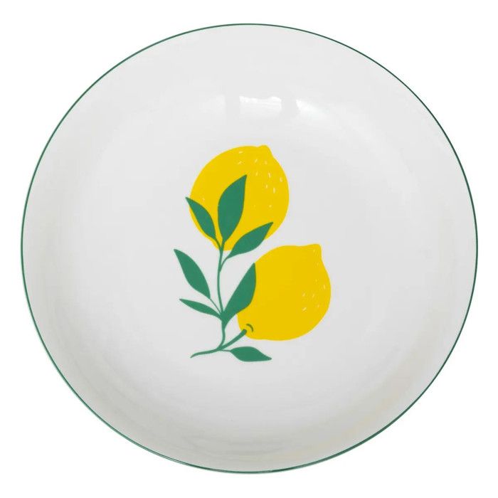 Lot de 6 Assiettes Creuses Citrons 20cm Multicolore Lot de 6 Assiettes Creuses Citrons 20cm Multicolore
