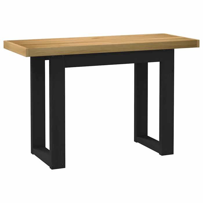 Bureau BURKE Brun Table à écrire - 1 PERSONNE - NOAIN pieds en forme de U 120x50x75 cm - bois massif pin BB354