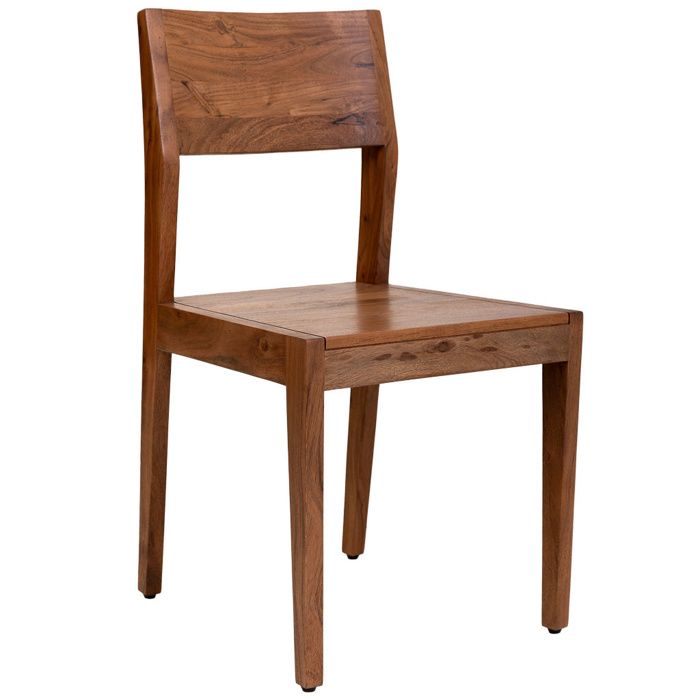 Chaise de salle à manger en bois finition marron 47x46x84h cm