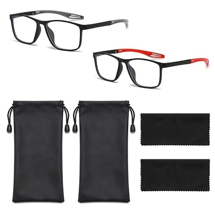 Lot de 2 Lunettes Autofocus à Mise au Point Automatique Lunettes de Vue Intelligente à Zoom Automatique Lunettes Auto-Ajustables