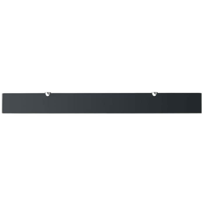 Meuble Étagère - Noir - Étagère murale suspendue - en verre 100x10 cm 8 mm B3525