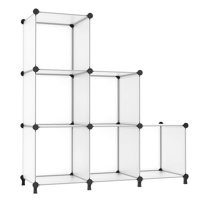 Cube de rangement modulaire lot de 6 - 30 x 30 x 30 cm - bibliothèque étagère DIY blanc