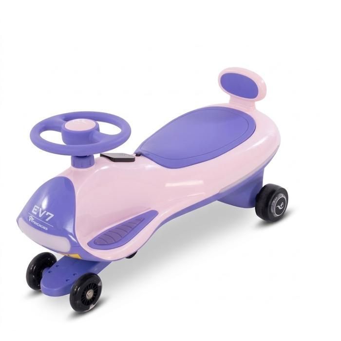 Voiture électrique enfants EVERCROSS TECH 74.88Wh 3 vitesses écran d’affichage Bluetooth musique LED Rose