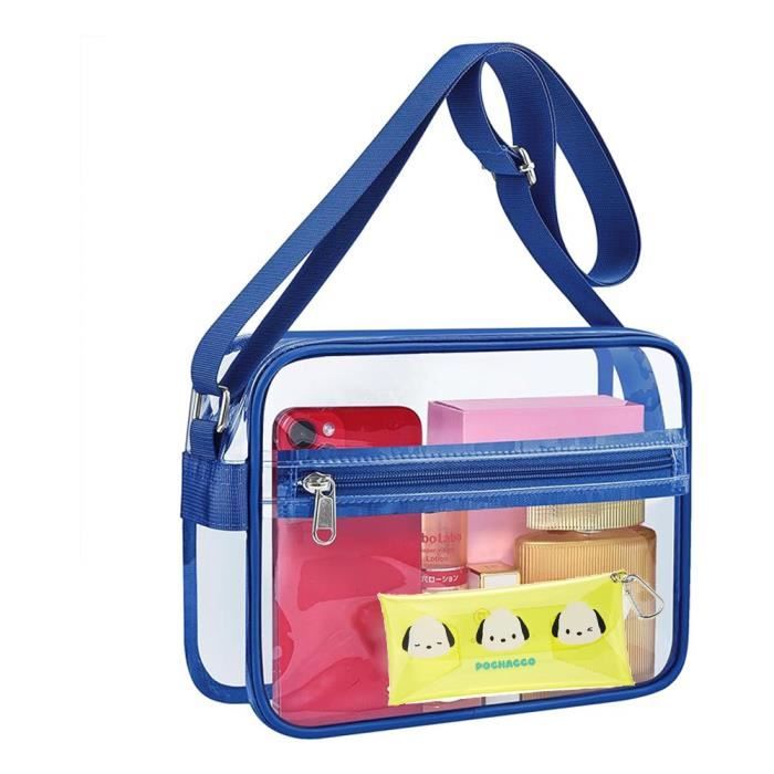 Sac Transparent Approuvé Stade – Fourre-Tout PVC Avec Poche Avant – Concerts, Festivals, Beige Medium