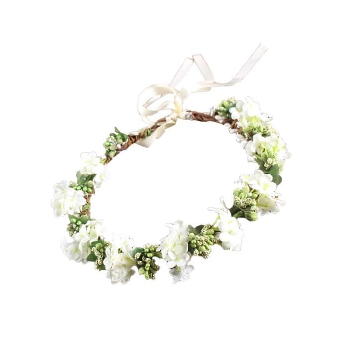 Coiffure Boheme Florale Femmes Mariee Couronne Coiffe Rotin A La