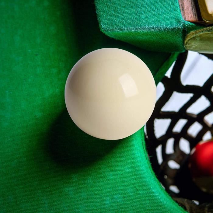 Boule De Billard D'Entraînement Blanche Point Rouge – 5,72 Cm Résine Pro, Visualisation Rotation, Pour Adultes & Enfants