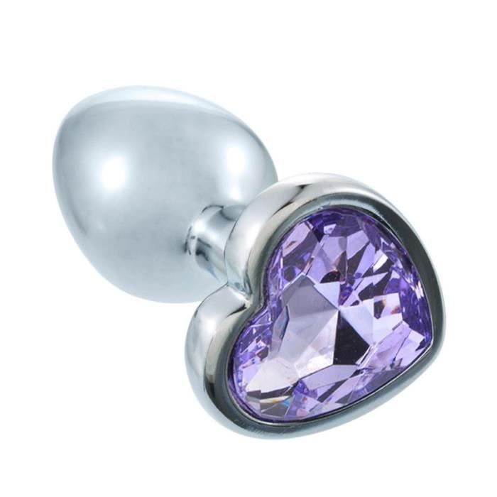 Violet clair - 7.5CM Plug Anal coeur en acier inoxydable cristal Anal Plug  amovible godemichet Anal stimulate - Cdiscount Boutique Erotique