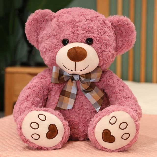 Violet Ours en peluche mignon pour garcons et filles Joli ours en peluche Cadeau de Noel pour enfants Be Cdiscount Jeux Jouets