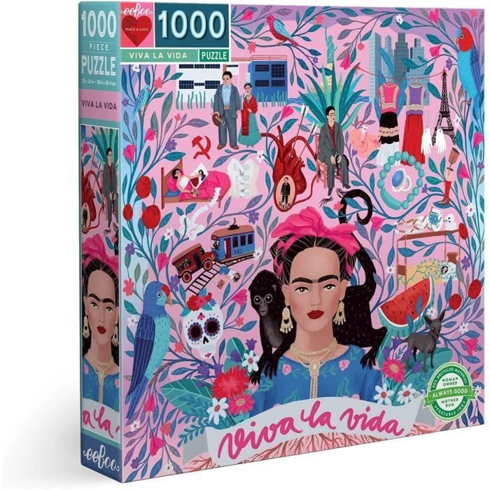 Puzzle Eurographics 1000 Pièces Autoportrait - Le Cadre - Frida Kahlo 68x48 Cm - Neuf