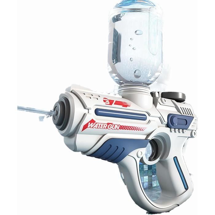 Artcool Pistolet à eau électrique puissant à aspiration rapide, entièrement automatique 220 + continu jusqu'à 7,7 à 8,9 m, étanche IP67, batterie longue durée pour adultes/enfants (bleu