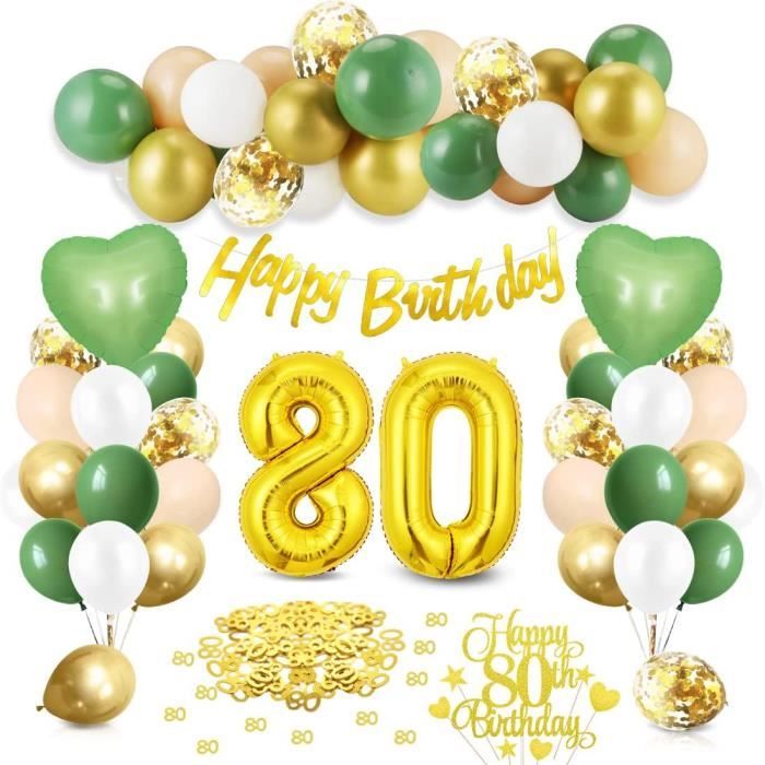 Décoration Anniversaire 80 Ans Bougie Anniversaire Or Chiffre 40 - Decoration Anniversaire 40 Ans Déco Anniversaire 80 Ans Homme