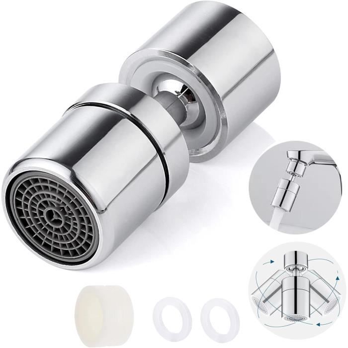 Aérateur De Robinet LED 3 Couleurs - Pulvérisateur Pivotant 360° Avec Lumière Température