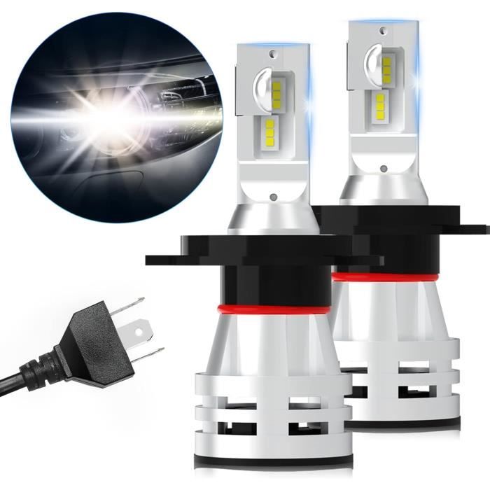Ampoule LED H4 9003 HB2 Pour Phare Moto/scooter - Blanc 6000K - 12V 70W - Compatible CAN Bus