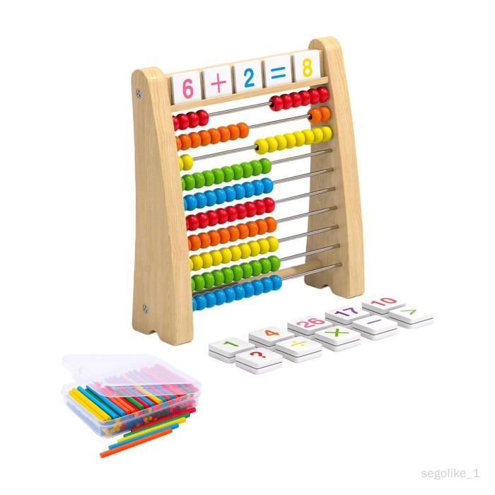 Jouet Mathématique éducatif – Blocs De Cylindres Numériques Pour Apprendre à Compter, Additionner, Soustraire – Cadeau Enfant 3 Ans