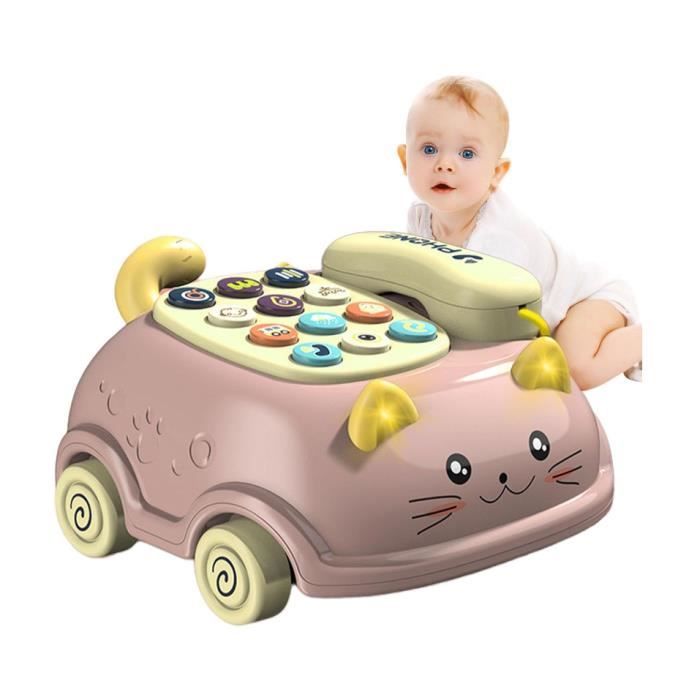 Jouet Téléphonique pour Jouet Bebe 3 6 9 12 Mois Jouet Enfant 1 an 2 Ans Jouets Musicaux avec Telephone/Lumières/Musical