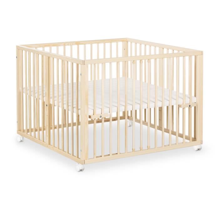 Parc Bebe Jonas 100 X 96cm Couleur Pin Cdiscount Puericulture Eveil Bebe