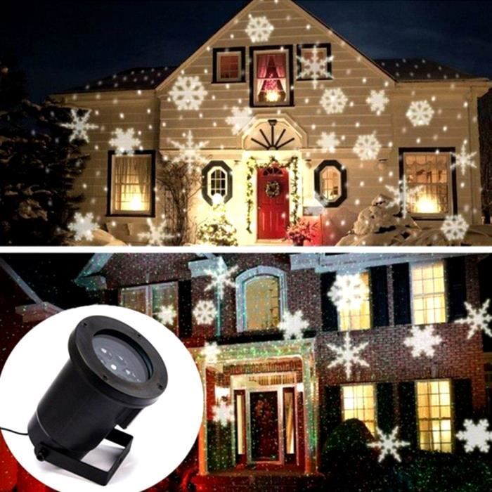Décor déclairage de Noël LED Flocon de Neige Paysage Projecteur Lampe (Blanc lumière)